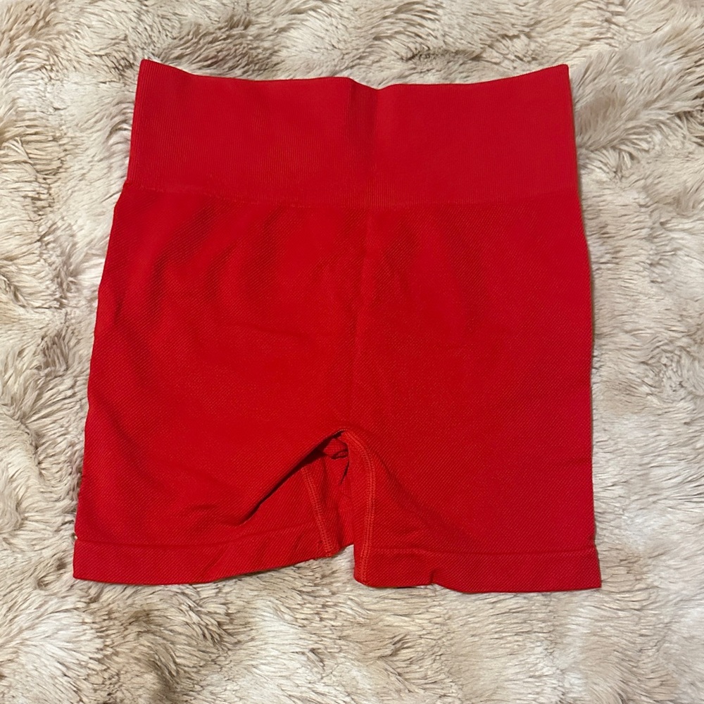Vibrant Red Women's Bike Shorts